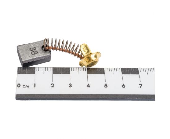 Комплект угольных щеток для электроинструмента Hitachi (пружина, пятак-уши), 7x13x17 мм, 2 шт COFRA SDH-34640 – изображение 2