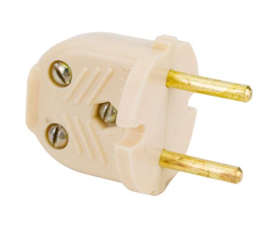 Электровилка ООО Ливны-Электро В6-001 разборная плоская л/ш слоновая кость В 6141л – изображение 2