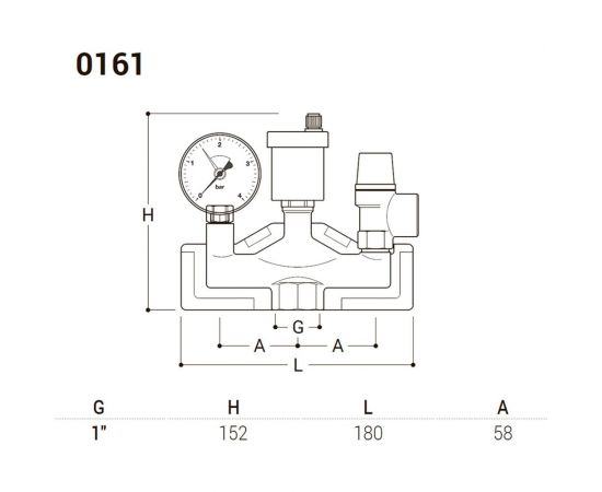 Группа безопасности с изоляцией SR Rubinetterie 1, 3 BAR 0161-2500GD00 – изображение 4