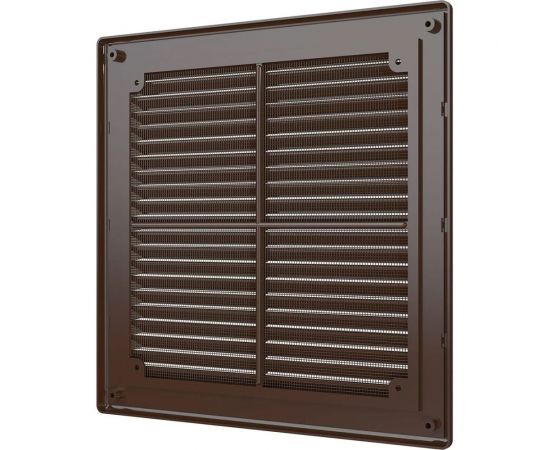 Решетка вентиляционная вытяжная 2525Р (249x249 мм; АБС; коричневая) ERA 233-138 – изображение 2