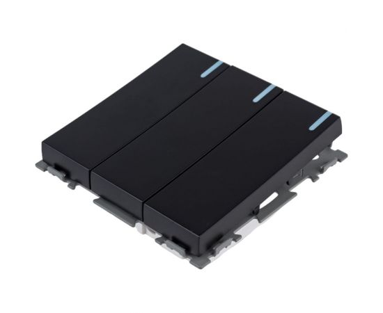 Трехклавишный проходной переключатель CGSS, черный Практика PL-W103-PBCM – изображение 4