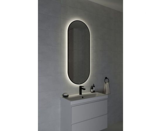 Зеркало Cersanit ECLIPSE smart 50x122 с подсветкой, овальное, в черной рамке 64200 – изображение 5