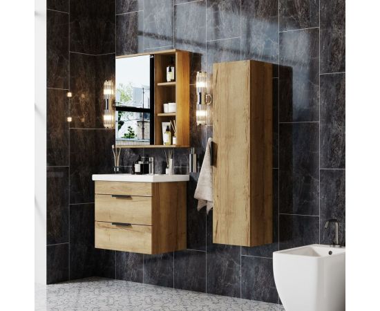 Подвесная тумба с раковиной Onika ЛЕГРАН 60.13 дуб галифакс ver.COMO 106142 – изображение 5