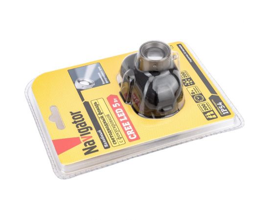 Фонарь Navigator, NPT-H06-3AAA, налобный, CREE, 1LEDx5Вт, 3 режима, фокус 94913 – изображение 2