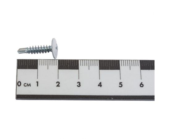 Саморез с прессшайбой Качественный крепеж белая 4,2х19 сверло 250 шт 0300179 КЧ – изображение 2