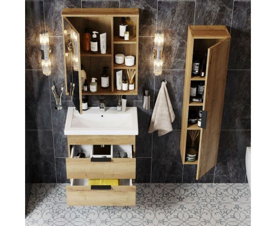 Подвесная тумба с раковиной Onika ЛЕГРАН 60.13 дуб галифакс ver.COMO 106142 – изображение 4