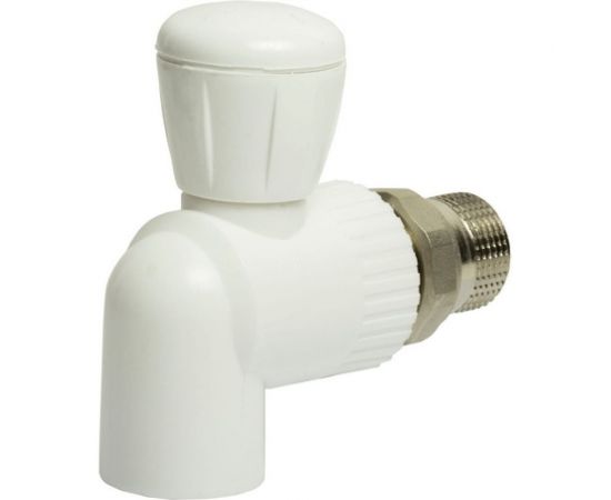 Шаровой кран VRT американка, 20-1/2"", угловой, EVER plast, белый 542466 – изображение 8