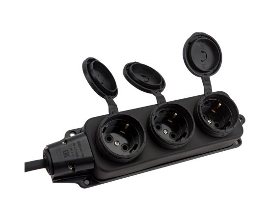 Удлинитель-шнур TDM силовой каучук УШз16-103 IP44 3 гнезда с/з, 10м КГ 3х1,5 SQ1302-0346 – изображение 5