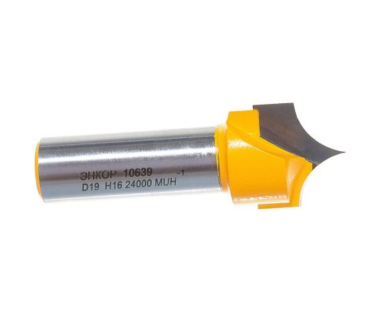 Фреза пазовая фасонная (19х16 мм; R 10 мм; хвостовик 12 мм) по дереву Энкор 10639 – изображение 6