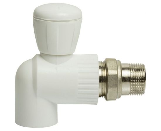 Шаровой кран VRT американка, 20-1/2"", угловой, EVER plast, белый 542466 – изображение 6