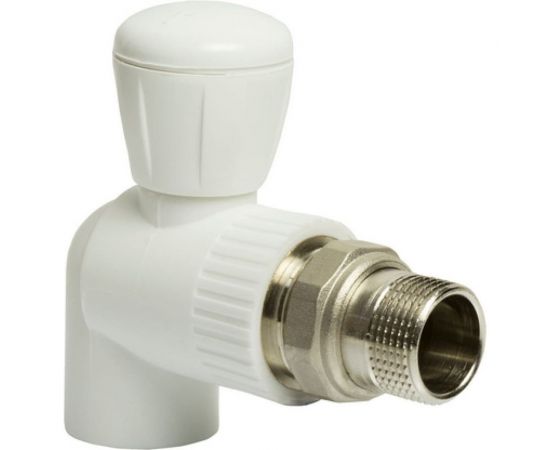 Шаровой кран VRT американка, 20-1/2"", угловой, EVER plast, белый 542466 – изображение 5