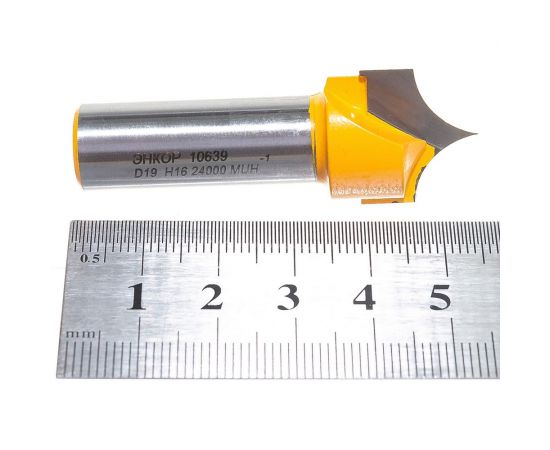 Фреза пазовая фасонная (19х16 мм; R 10 мм; хвостовик 12 мм) по дереву Энкор 10639 – изображение 5