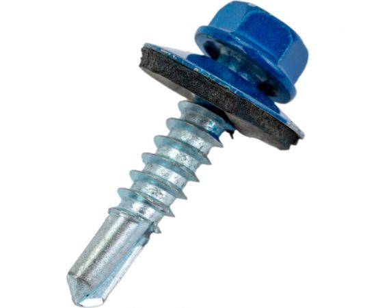 Кровельный саморез Качественный КРЕПЕЖ синий RAL 5005, 5.5х25 мм, 200 шт 1000713 КЧ 