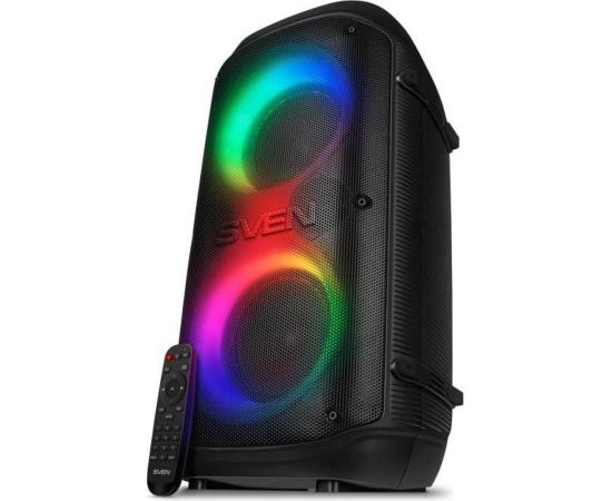 Портативная колонка SVEN АС PS-800 черная, 100 Вт, TWS, Bluetooth, FM, USB, microSD, LED-дисплей, 4400 мА*ч SV-021511 