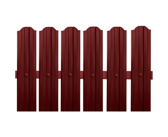Металлический двухсторонний штакетник Металлика (вишневый; высота 1 м; 10 штук в упаковке) 1-3005/3005 