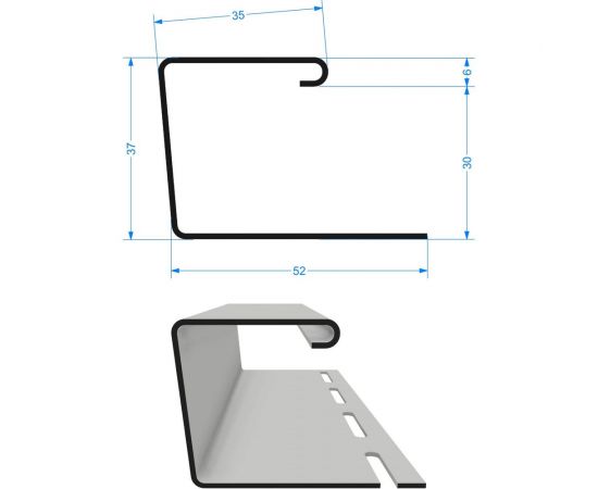 Профиль J30 Docke карамельный PFNP-1039 – изображение 2