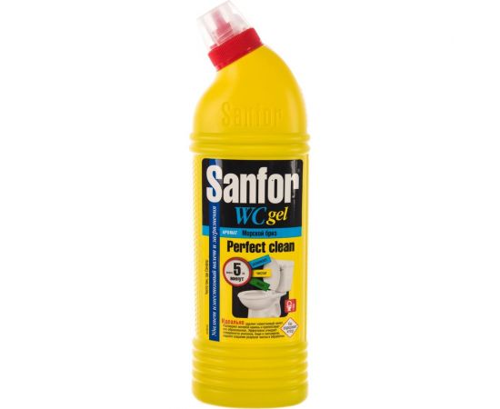 Средство для уборки туалета 750 г WC gel Морской бриз SANFOR 1549 601959 – изображение 4