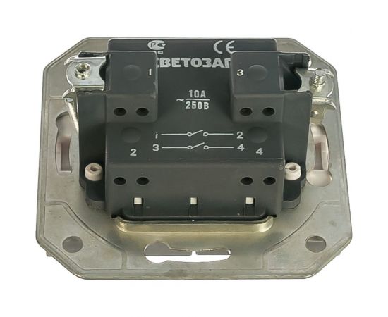 Двухклавишный выключатель СВЕТОЗАР ЭФФЕКТ, SV-54434-SM – изображение 3