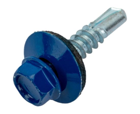 Кровельный саморез Качественный КРЕПЕЖ синий RAL 5005, 5.5х25 мм, 200 шт 1000713 КЧ – изображение 4