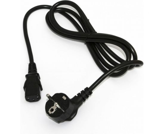 Кабель питания компьютера Hyperline PWC-IEC13-SHM-10-BK Schuko+C13 3x1.0, 10A, угловая вилка 39343 – изображение 2