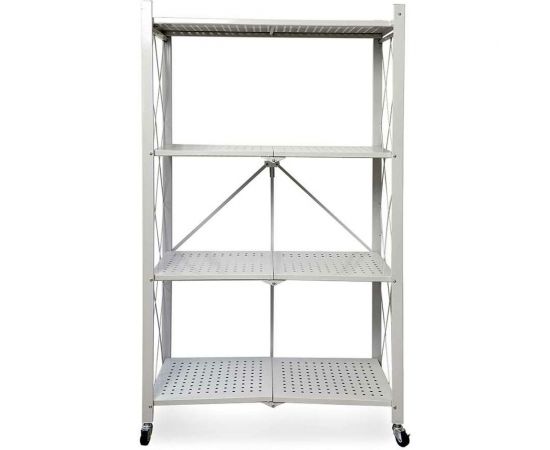 Металлический стеллаж ГЕЛЕОС Атлант-4, 4 полки, складной, размер 730x400x1265 мм, белый АСТ-42 – изображение 7