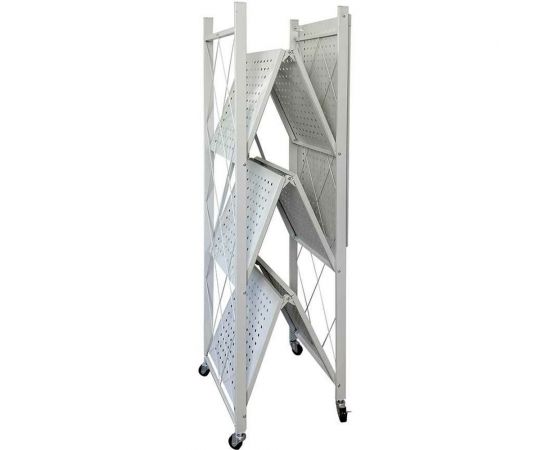 Металлический стеллаж ГЕЛЕОС Атлант-4, 4 полки, складной, размер 730x400x1265 мм, белый АСТ-42 – изображение 6