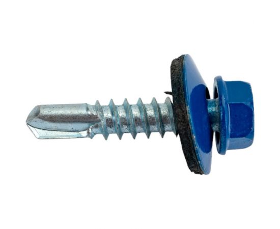 Кровельный саморез Качественный КРЕПЕЖ синий RAL 5005, 5.5х25 мм, 200 шт 1000713 КЧ – изображение 3