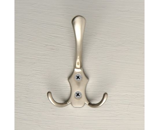 Мебельный крючок ТУНДРА KM301SN, трёхрожковый, цвет матовый никель 1866163 – изображение 4
