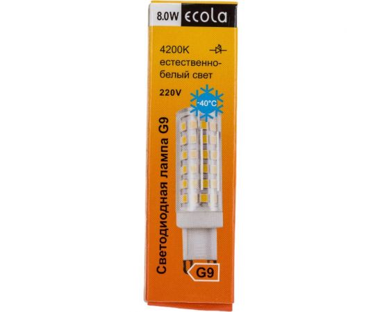 Светодиодная лампа Ecola G9 LED 8,0W Corn Micro 220V 4200K 360 65x19 G9RV80ELC – изображение 3