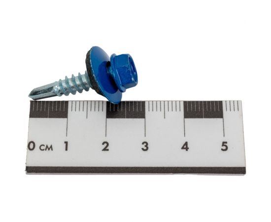 Кровельный саморез Качественный КРЕПЕЖ синий RAL 5005, 5.5х25 мм, 200 шт 1000713 КЧ – изображение 2