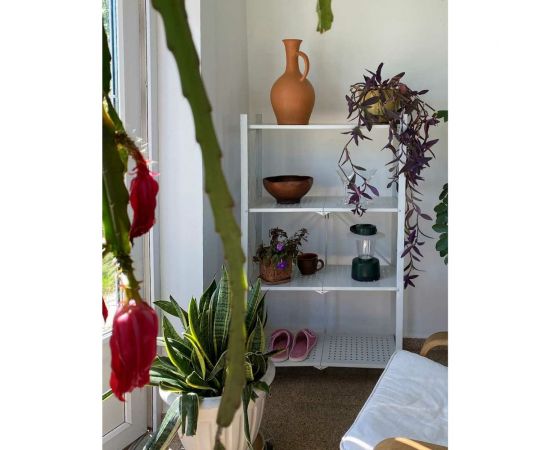 Металлический стеллаж ГЕЛЕОС Атлант-4, 4 полки, складной, размер 730x400x1265 мм, белый АСТ-42 – изображение 9