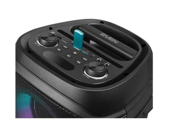 Портативная колонка SVEN АС PS-800 черная, 100 Вт, TWS, Bluetooth, FM, USB, microSD, LED-дисплей, 4400 мА*ч SV-021511 – изображение 4