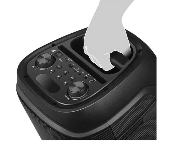 Портативная колонка SVEN АС PS-800 черная, 100 Вт, TWS, Bluetooth, FM, USB, microSD, LED-дисплей, 4400 мА*ч SV-021511 – изображение 10