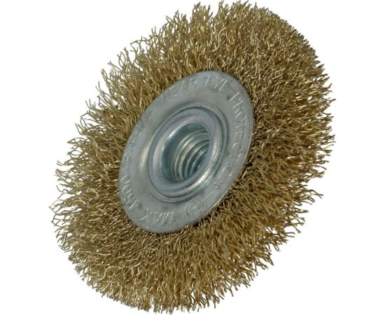 Щетка дисковая латунная 80х20 мм, M14 FASTER TOOLS 3516 