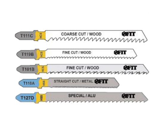 Набор полотен для электролобзика по дереву и металлу 5 шт. FIT 41008 