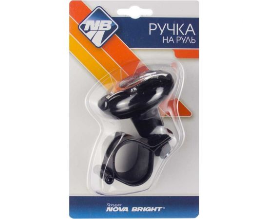 Ручка на руль Nova Bright "r" чёрная+хром 08961 