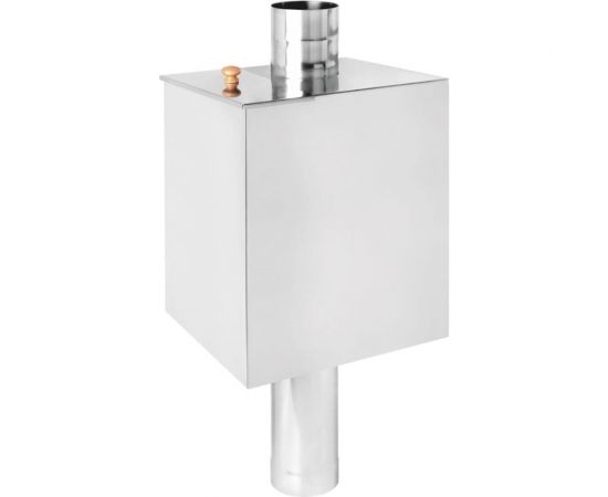 Бак на трубе 120 мм Везувий 80 л, прямоугольный, AISI 439 ВЗ12582 