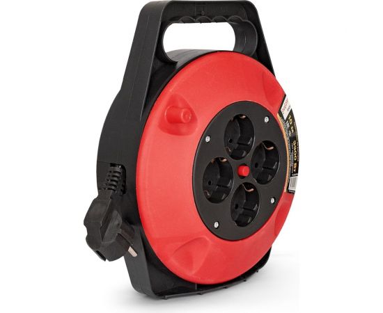 Удлинитель на катушке ExeGate Master ECS-1-1.5B 4 евро с заземлением 10м. защита от детей и перегрузки 3х1.5 286337 