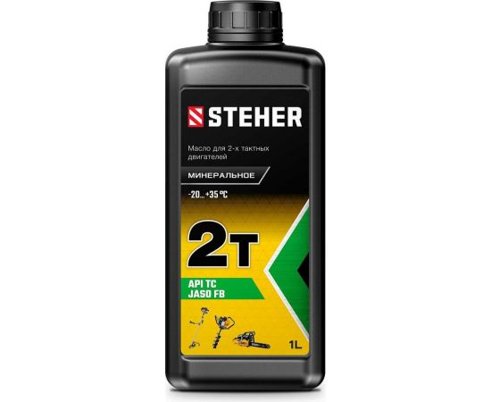Масло минеральное 2T-M для 2-тактных двигателей, 1 л STEHER 76001-1 