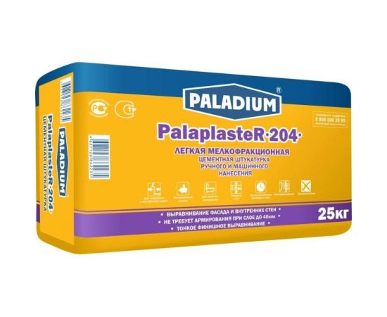 Цементная штукатурка PALADIUM PalaplasteR-204 25 кг 82198792 