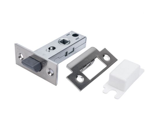 Защелка Аллюр L45-8-P SN (матовый никель; пластик; торцевая планка 25 мм; без ручек) 12333 