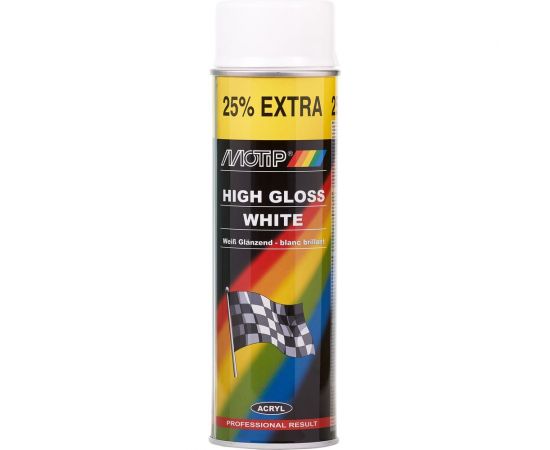 Эмаль универсальная акриловая белая глянцевая MOTIP 0,5 л 04004IG 