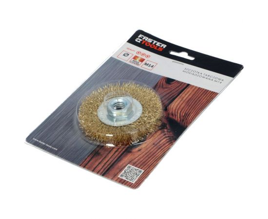 Щетка дисковая латунная 80х20 мм, M14 FASTER TOOLS 3516 – изображение 4