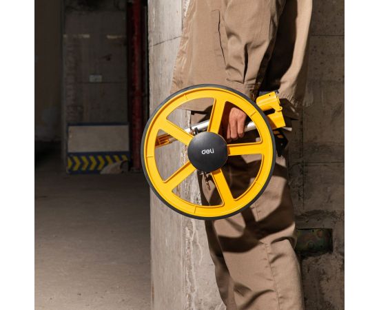 Измерительное колесо с механическим счетчиком DELI DL330112 300 мм, точность +/- 0.5, значение деления 0.1 мм, складная конструкция 104527 – изображение 6