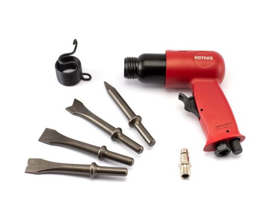 Пневмозубило Rotake 150мм, с комплектом насадок RT-3501RK – изображение 4