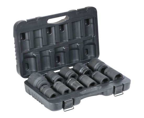 Набор головок ударных 1"" 11 шт., L=80 мм, пластиковый чемодан АвтоDело 40329 15164 – изображение 3