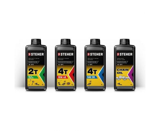 Масло минеральное 2T-M для 2-тактных двигателей, 1 л STEHER 76001-1 – изображение 4