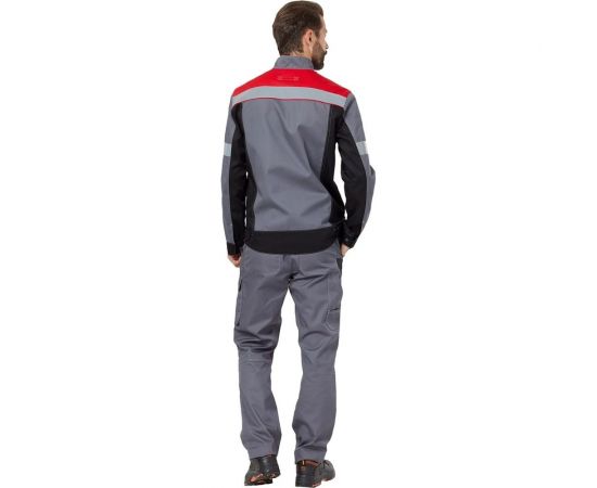Костюм Эксперт Спецодежда Памир 1, серый/черный/красный, р. 52-54, рост 182-188 6446000053600 – изображение 6