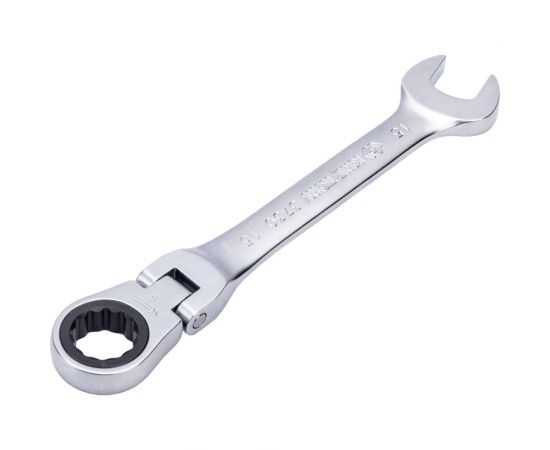 Трещоточный комбинированный ключ с шарниром, 15 мм KING TONY 373015M – изображение 2