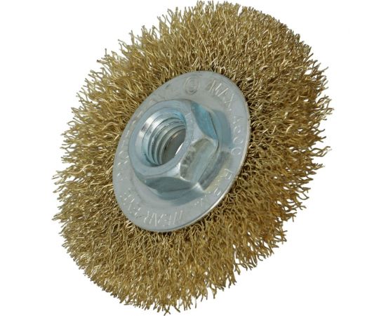 Щетка дисковая латунная 80х20 мм, M14 FASTER TOOLS 3516 – изображение 3